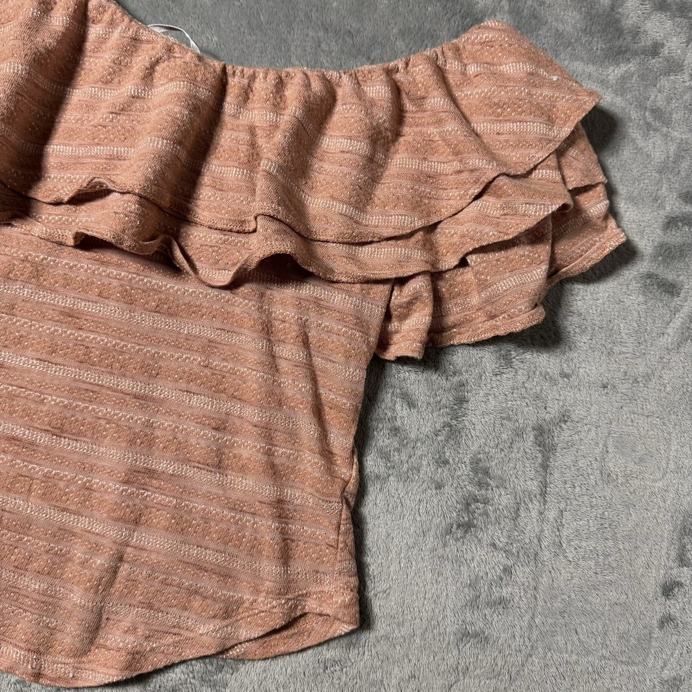 Free People Heirloom Ruffle Top Doe Combo Women's‎ S Peasant Girly Boho Indie - Picture 2 of 7
